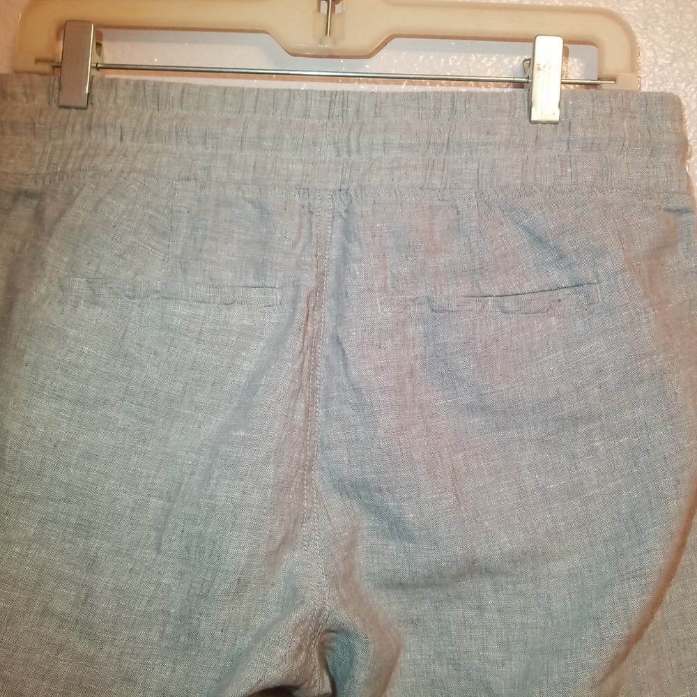 Athleta Cabo Linen Wide Leg Pant Grey Size 6 - Picture 8 of 12